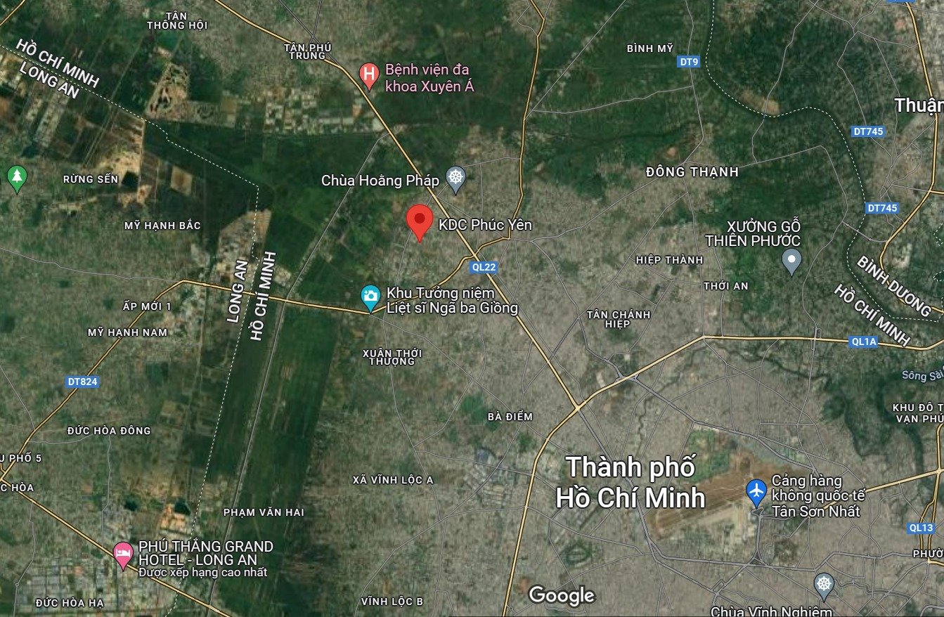 VỊ trí Khu dân cư Phúc Yên